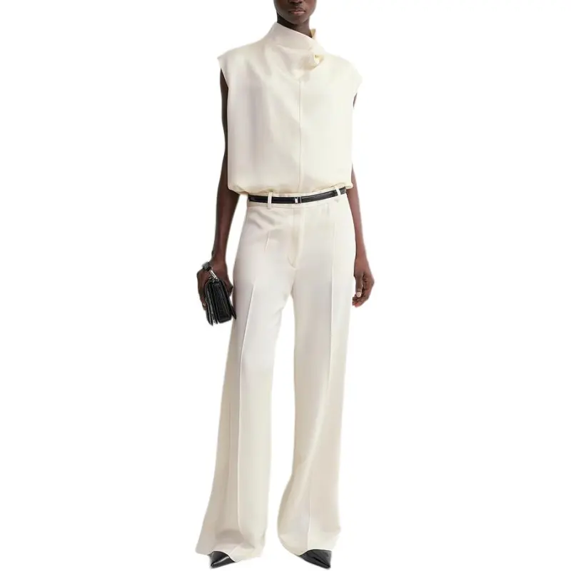 TOTEME Funnel Neck Sleeveless Top-1
