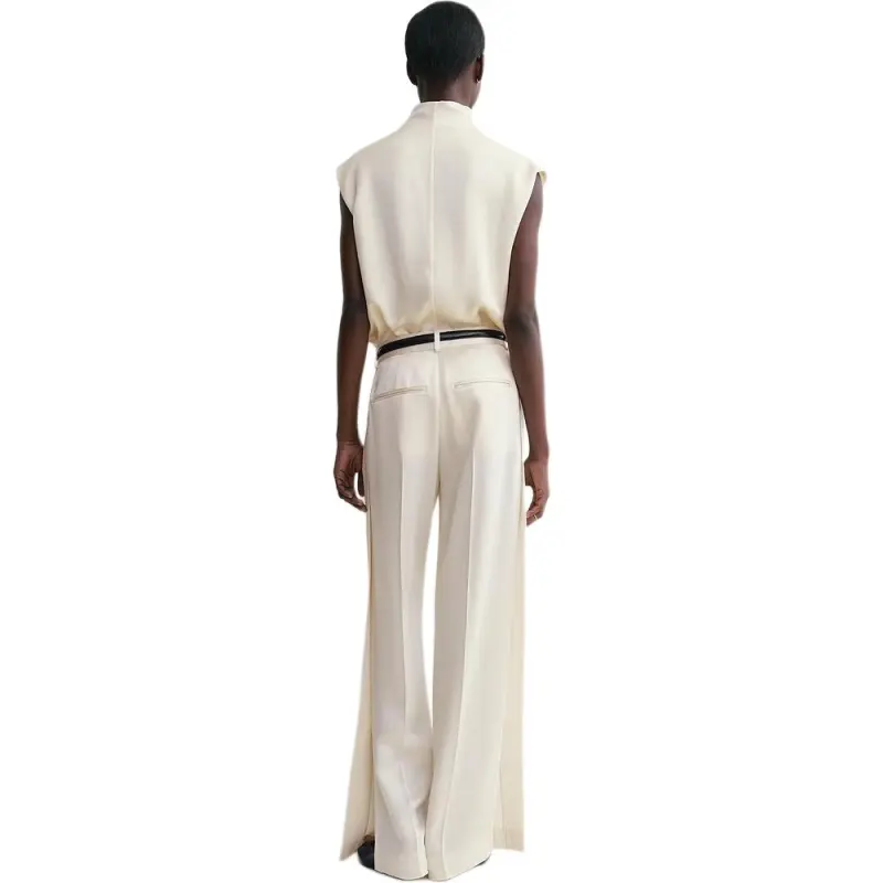 TOTEME Funnel Neck Sleeveless Top-2