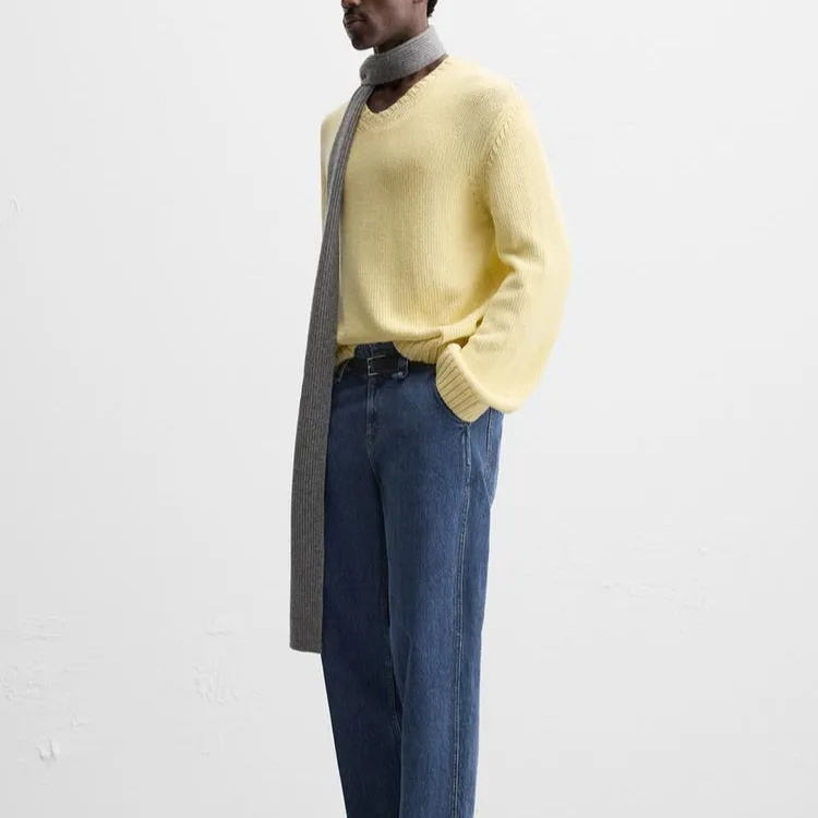 ZARA Sweaters Men Yellow-4