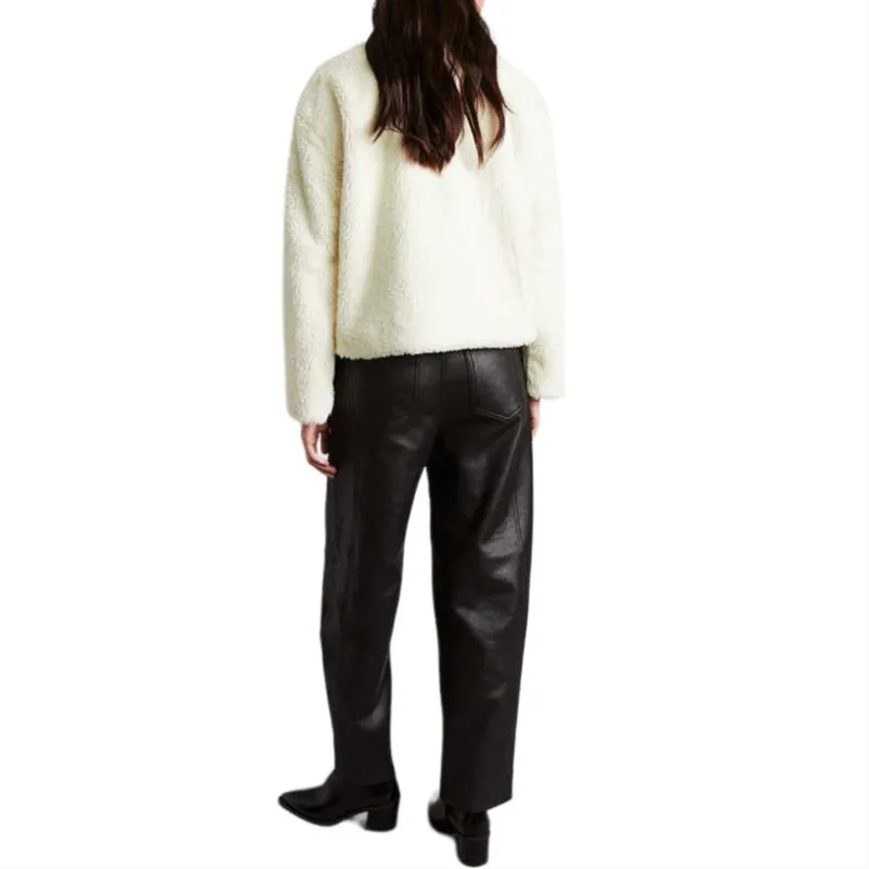 H&M Velvet feel Coat Women's Cream-2