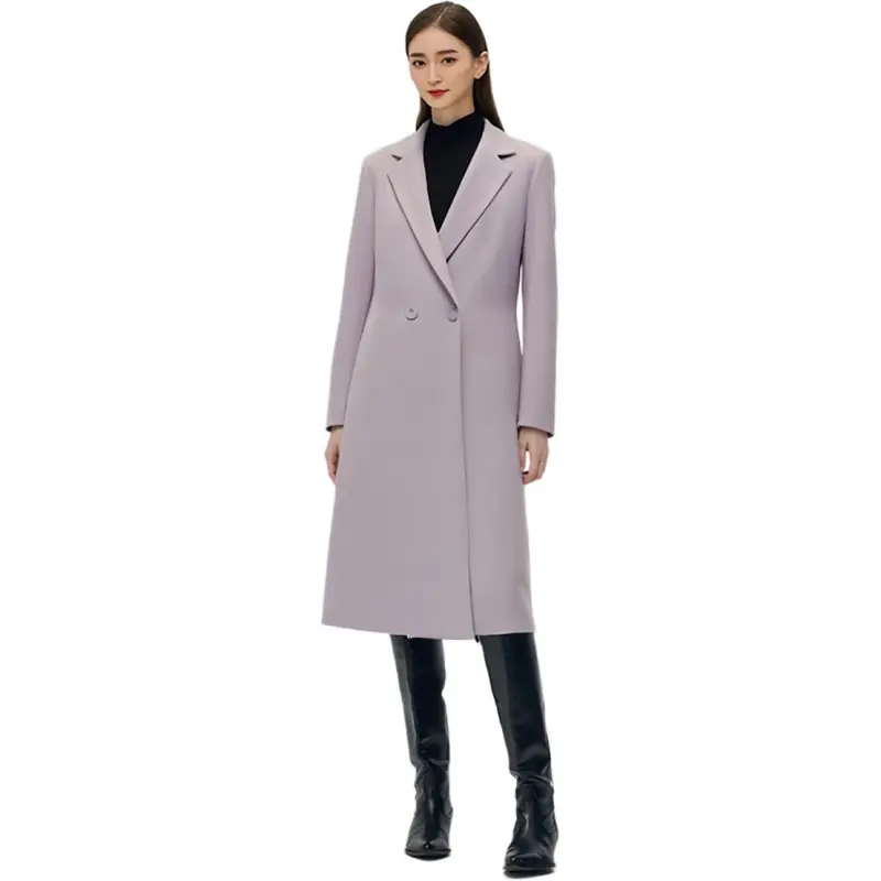 GOELIA Coat Women's Light Floral Yarn Purple-3