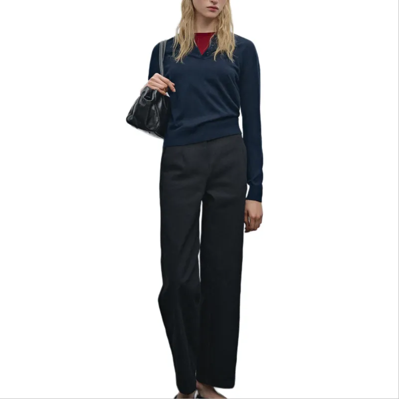 Massimo Dutti Casual Pants Women's Black-2