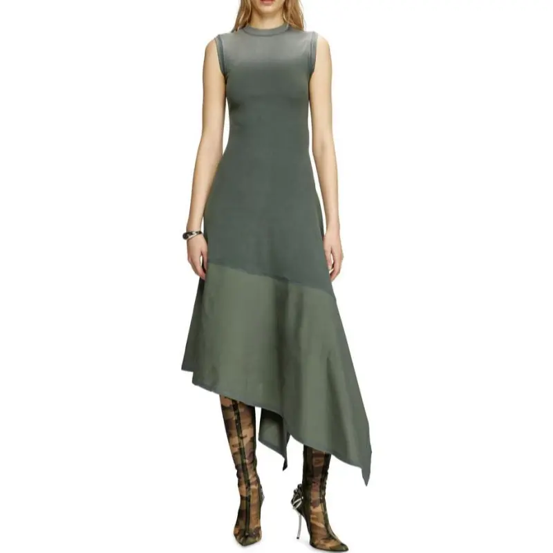 DIESEL Sleeveless Dresses Women's Dark Green-1