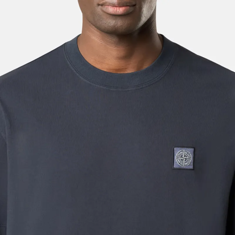 STONE ISLAND Compass Patch Logo Combed T-Shirt-3