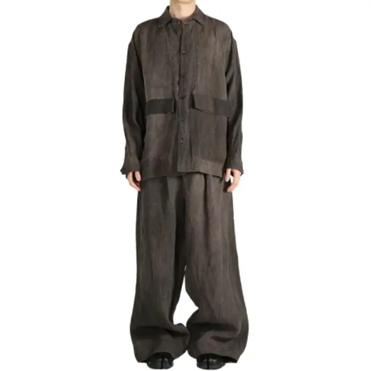 UMA WANG Linen Overshirt-4