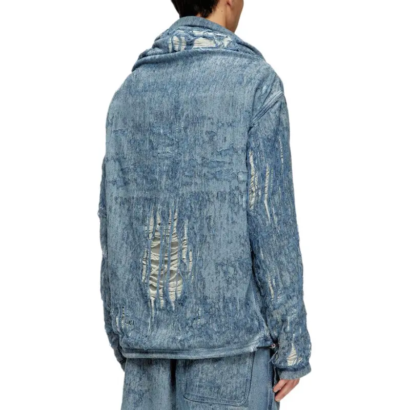 DIESEL Ripped Denim Sweatshirt-2