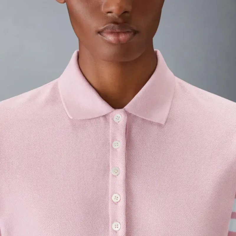 THOM BROWNE 4 Bar Piqué weave Polo Shirt-5