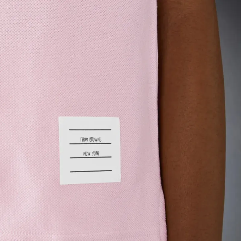 THOM BROWNE 4 Bar Piqué weave Polo Shirt-6