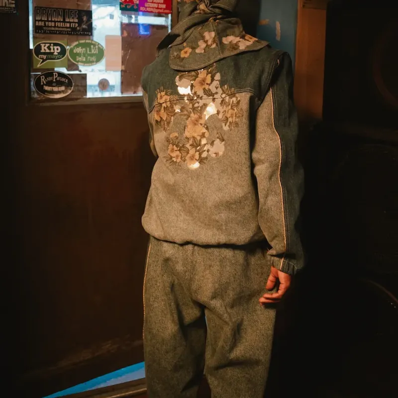 Denim Tears Cotton Fleur De Lis Denim Track Jacket-3