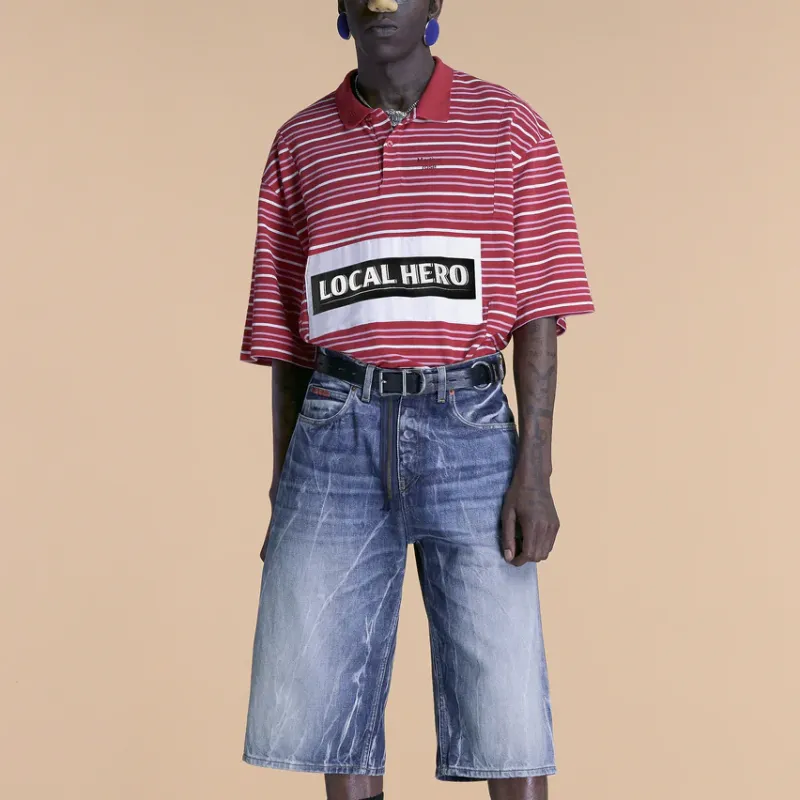 Martine Rose Striped Polo Shirt-1