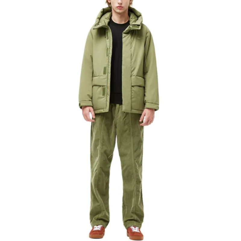 LACOSTE Down Jacket Men's Khaki Green-3