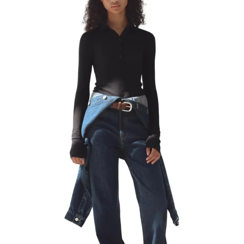 ZARA Regular T-Shirt Women's Black-3