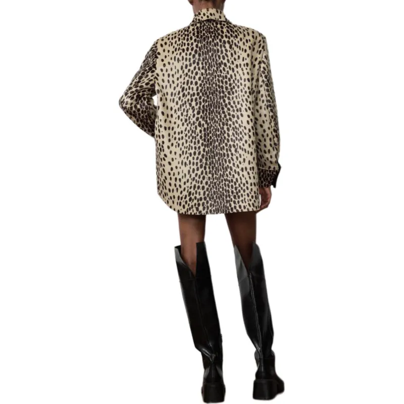 ZARA Trf Jackets Coats Women's Leopard Print-3