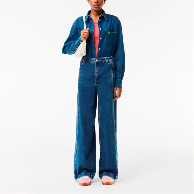 LACOSTE Logo appliqué Denim Shirt-3