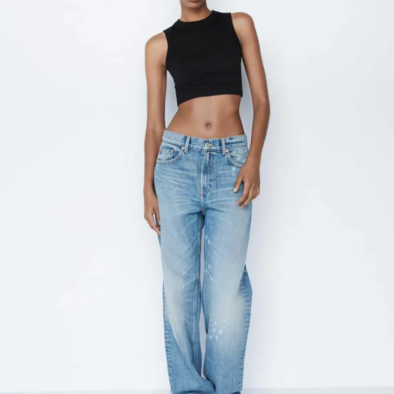 ZARA T Shirt Women's Black-3