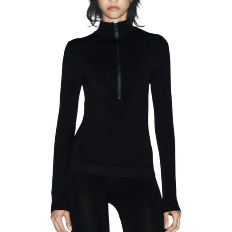 ZARA SKI Skiing Series T-Shirts Women's Black-3