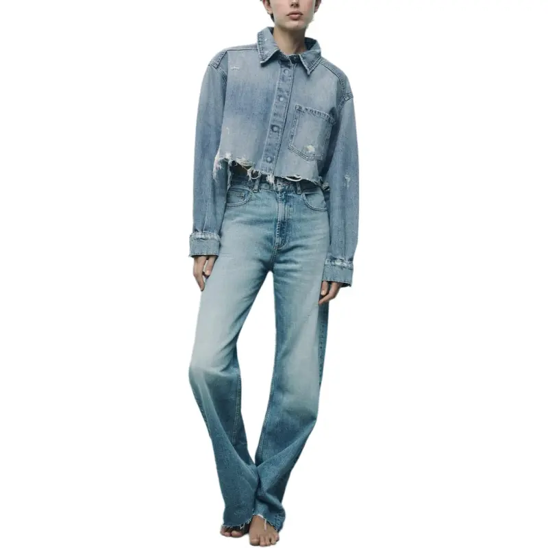 ZARA Trf Jeans Women's Blue-4