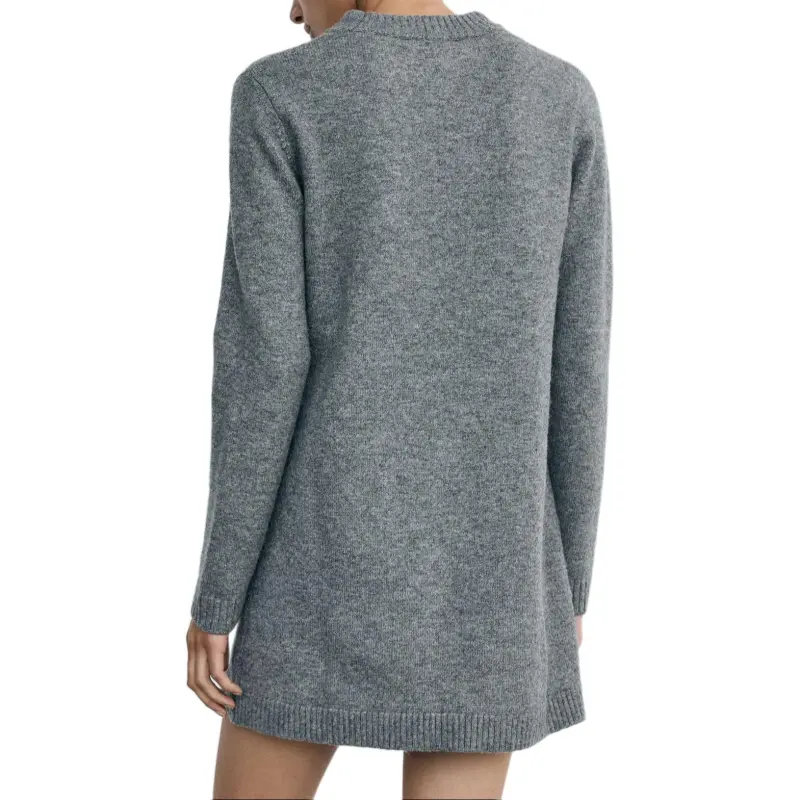 ZARA Long-Sleeved Dresses Women's Mud Gray-2