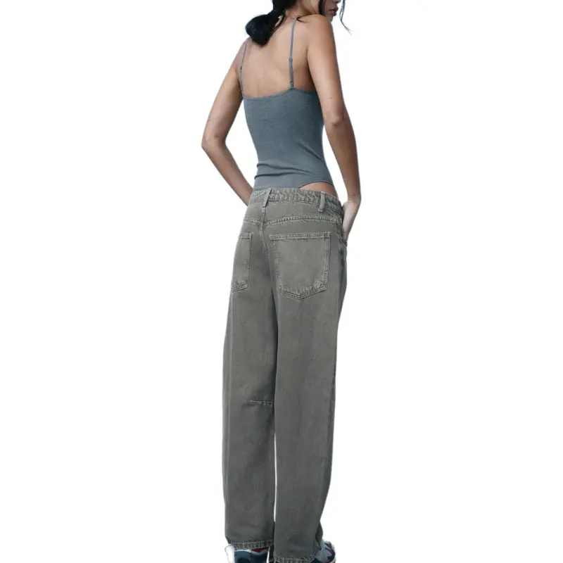 ZARA Trf Jeans Women's Dark Olive-4