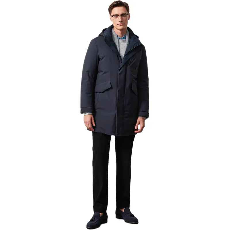 BY CREATIONS Down Jacket Men's Navy Blue-2