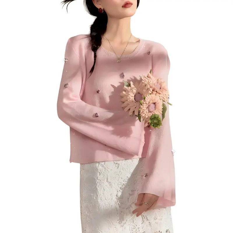 QIAOYUHUAZUN Knitwear Women's Pink-2