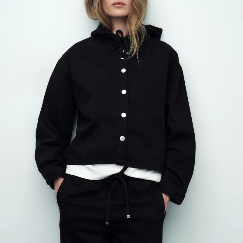 ZARA Denim Jacket Women's Black-4