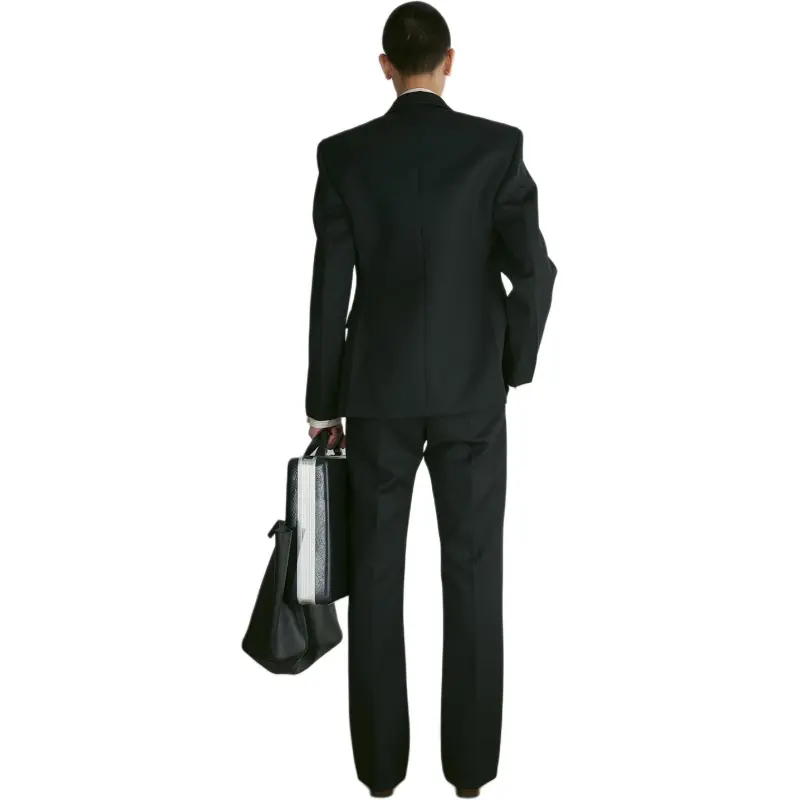 RECTO FW24 DUNE HOURGLASS SILHOUETTE TAILORED JACKET Business Suit Men's Black-2