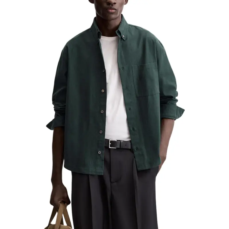 ZARA Shirts Men Green/Blue-2