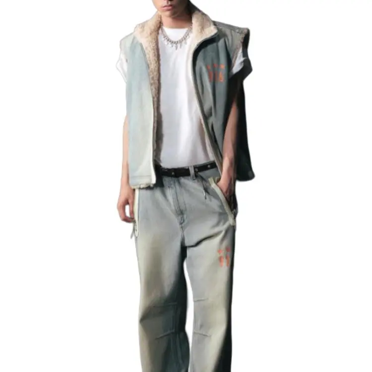 Good Bai X Levis GOOD BAI Collaboration Vests Men Light Blue-2