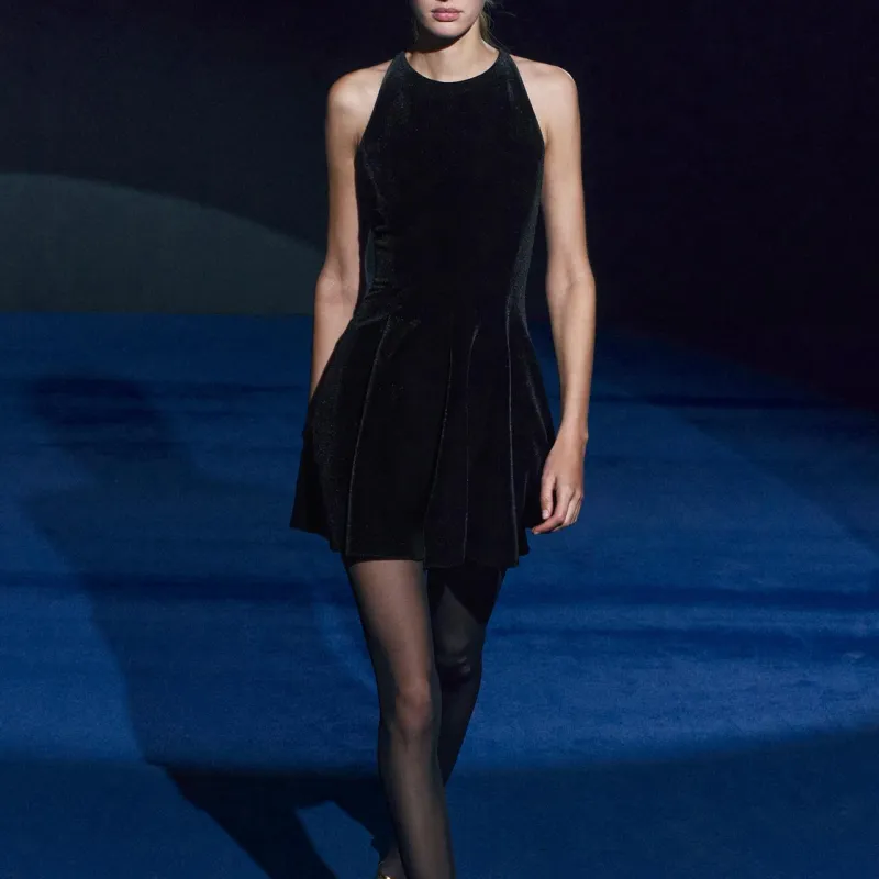 ZARA ZW Series Sleeveless Dress Women's Black-2