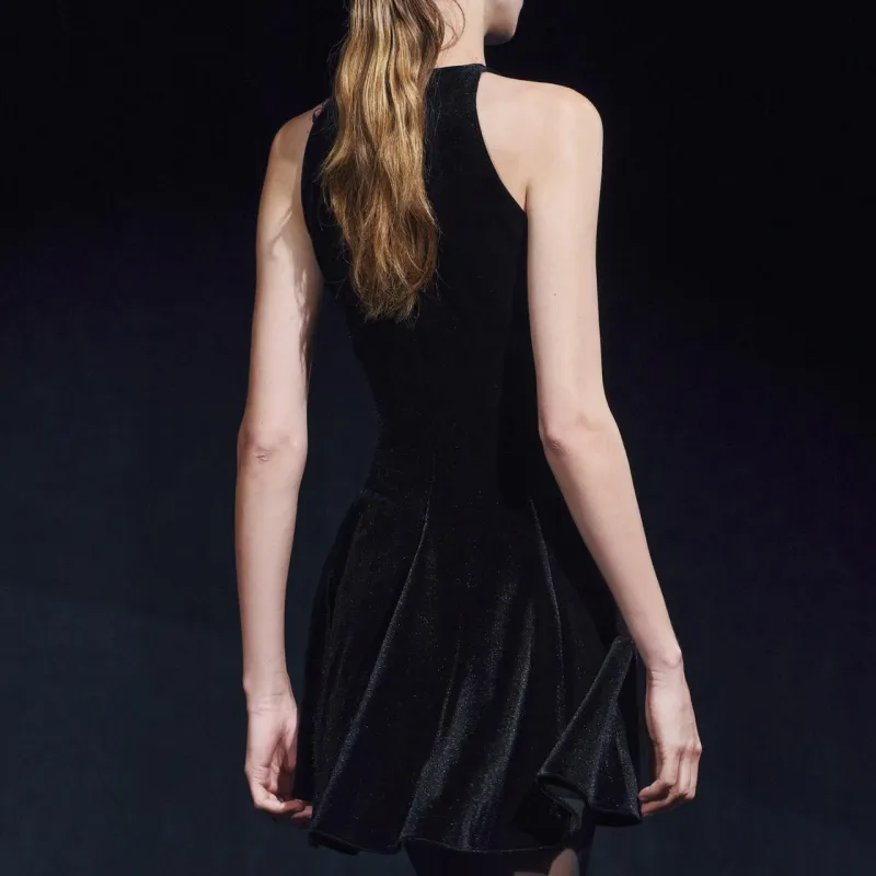 ZARA ZW Series Sleeveless Dress Women's Black-3