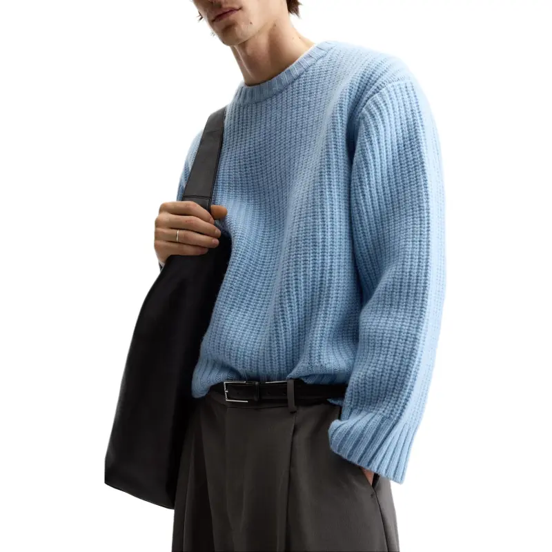 ZARA Sweaters Men Light Blue-2