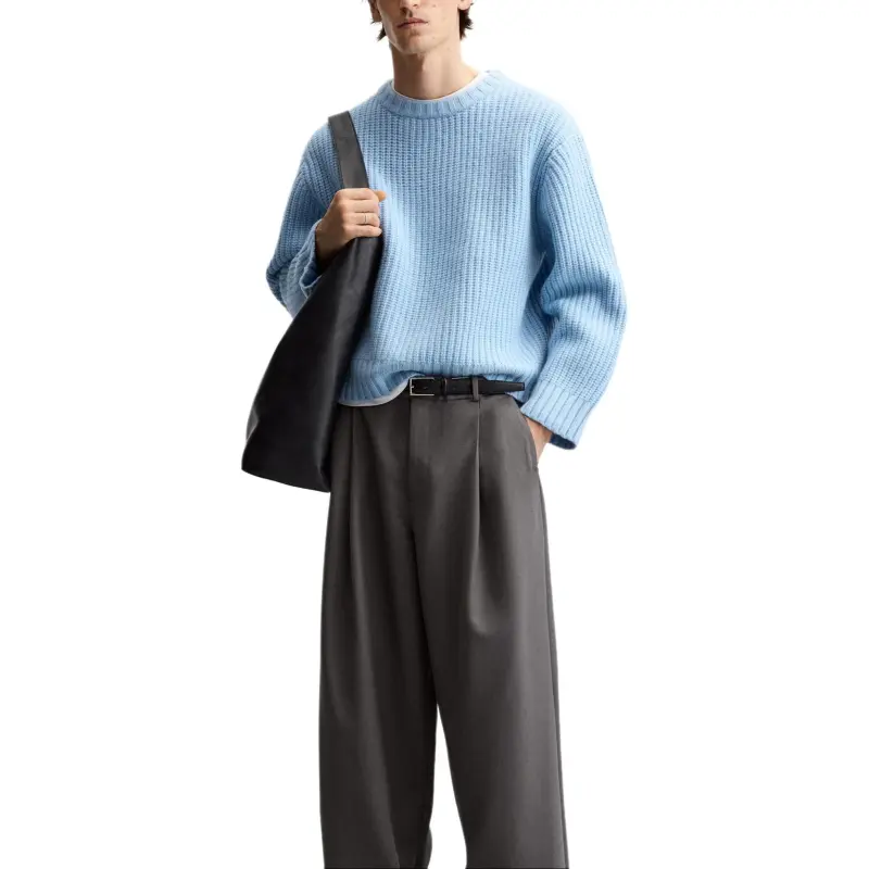 ZARA Sweaters Men Light Blue-5