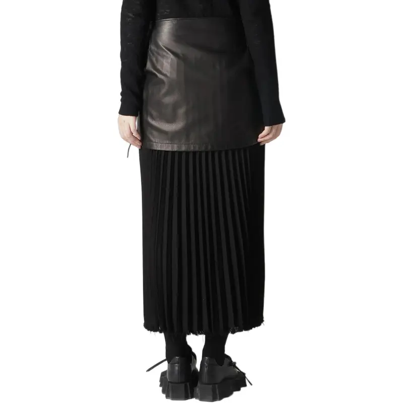 Yohji Yamamoto Casual Long Skirts Women's Black-4