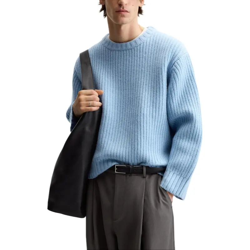 ZARA Sweaters Men Light Blue-7