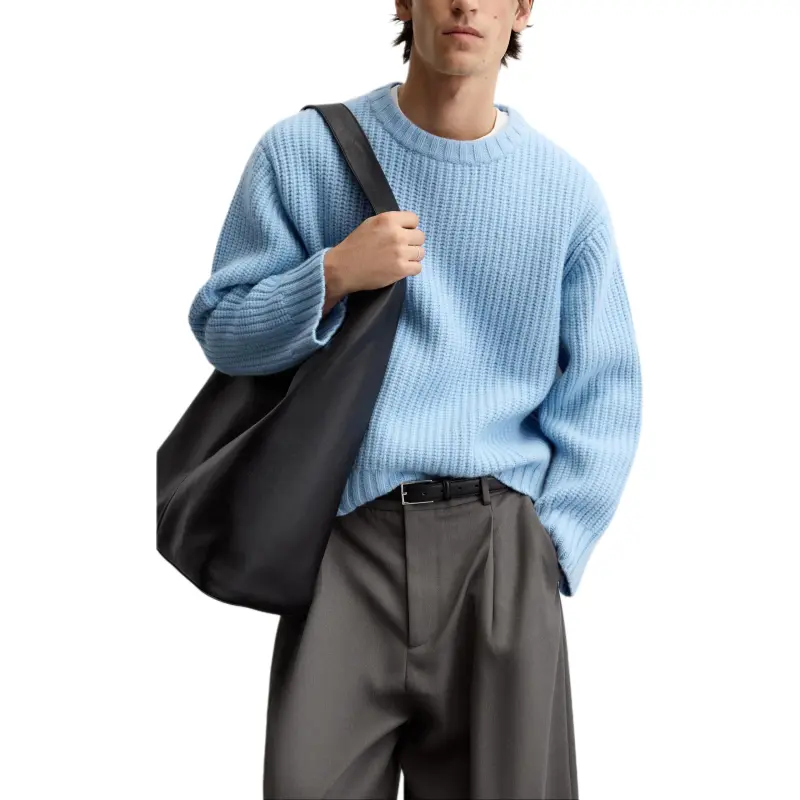 ZARA Sweaters Men Light Blue-6