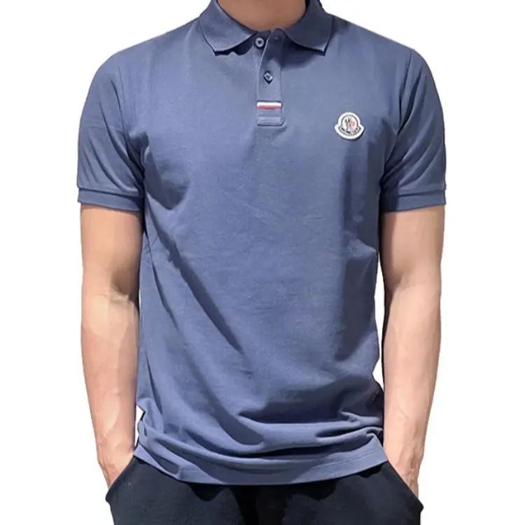 Moncler Polo Shirt Men's Blue Gray-2