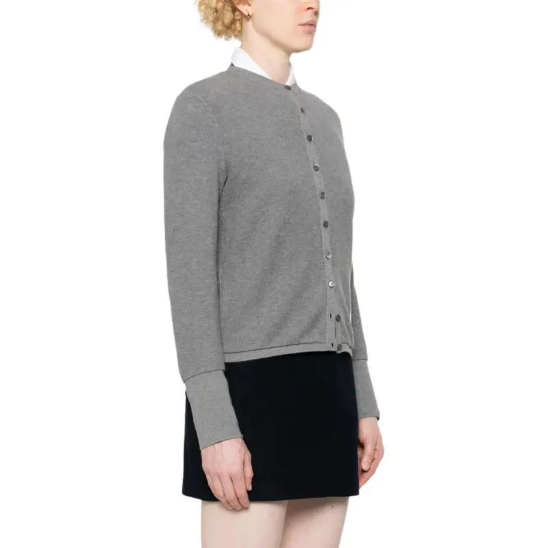 THOM BROWNE 4 Bar Cotton Cardigan-2