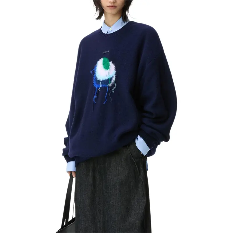 ADER ERROR FW24 Sweater Unisex Marine Blue-3