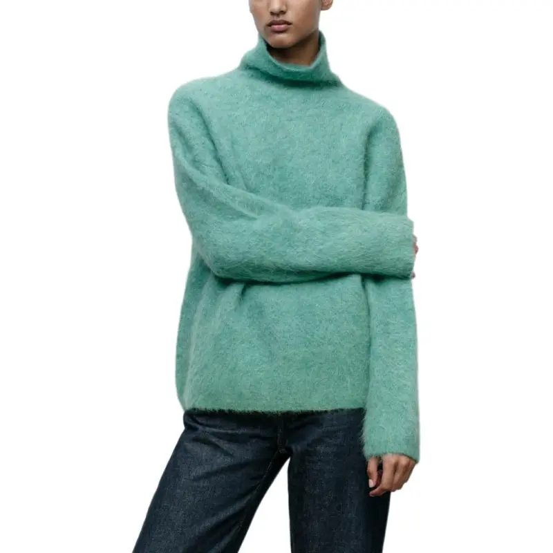 ZARA Knitwear Women's Aqua Green-2