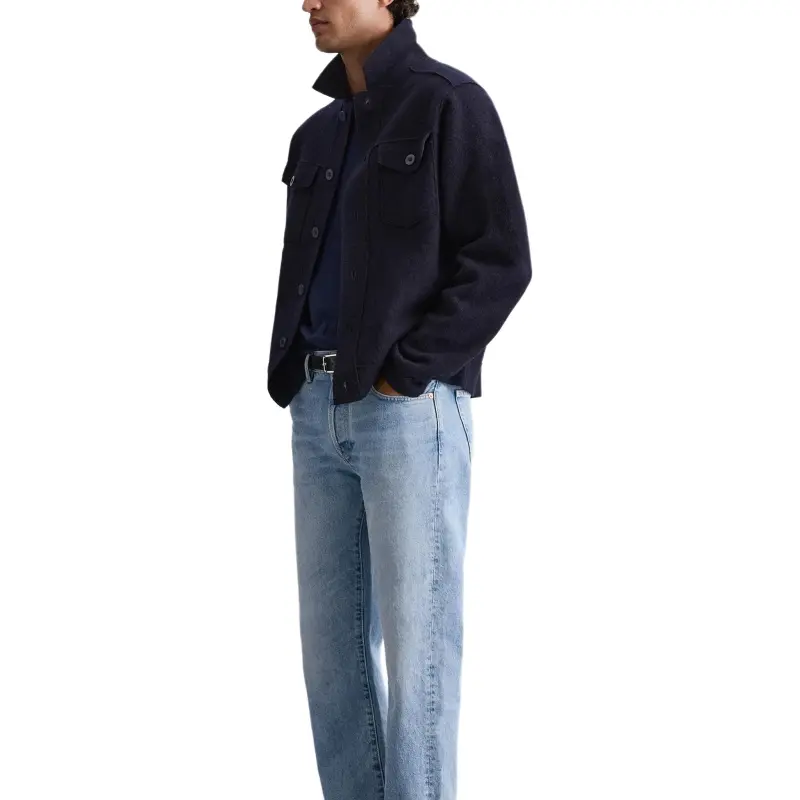 ZARA Jackets Coats Men's Deep Sea Blue-4
