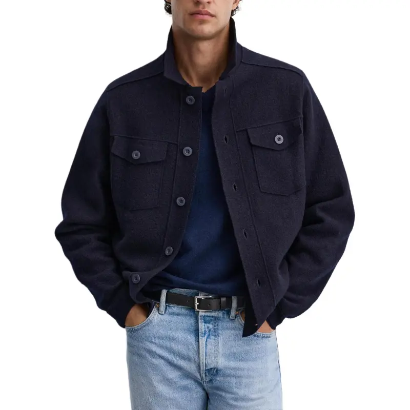ZARA Jackets Coats Men's Deep Sea Blue-2