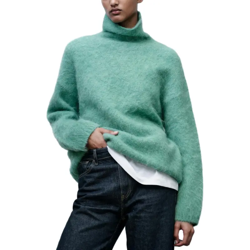 ZARA Knitwear Women's Aqua Green-4
