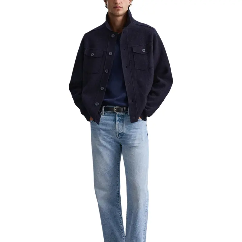 ZARA Jackets Coats Men's Deep Sea Blue-6