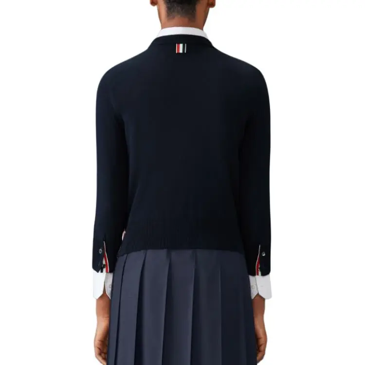 THOM BROWNE 4 Bar Crewneck Jumper-2