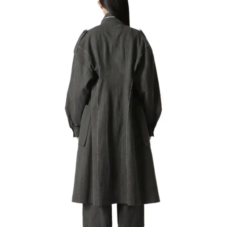 Yohji Yamamoto Trench Coat Women's Black-2