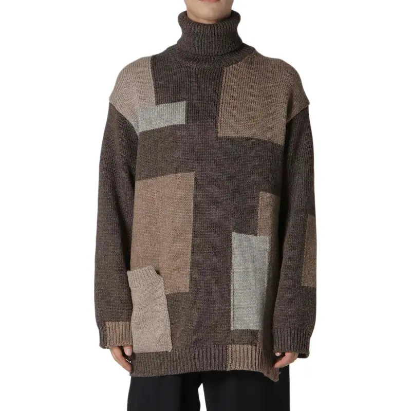 Yohji Yamamoto POUR HOMME FW24 Sweater Men's Brown-3