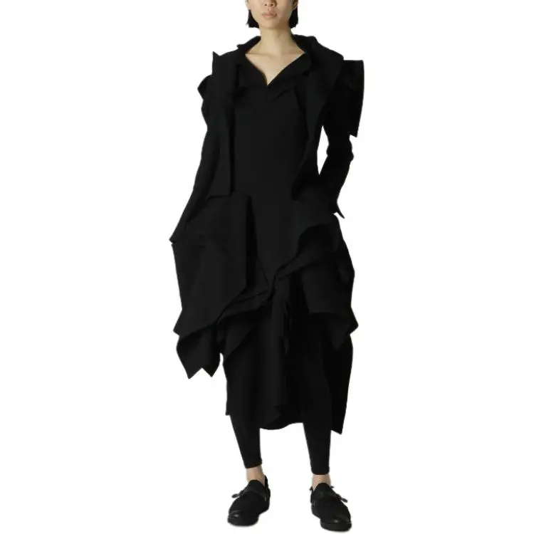 Yohji Yamamoto Draped Coat-3