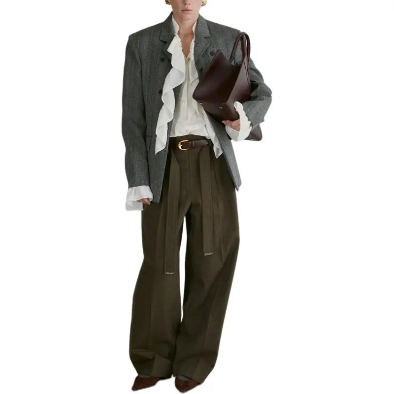 RECTO FW24 BUDDIE VIRGIN WOOL TAILORED JACKET Jackets Coats Women's CHARCOAL GREY/Charcoal Gray-2