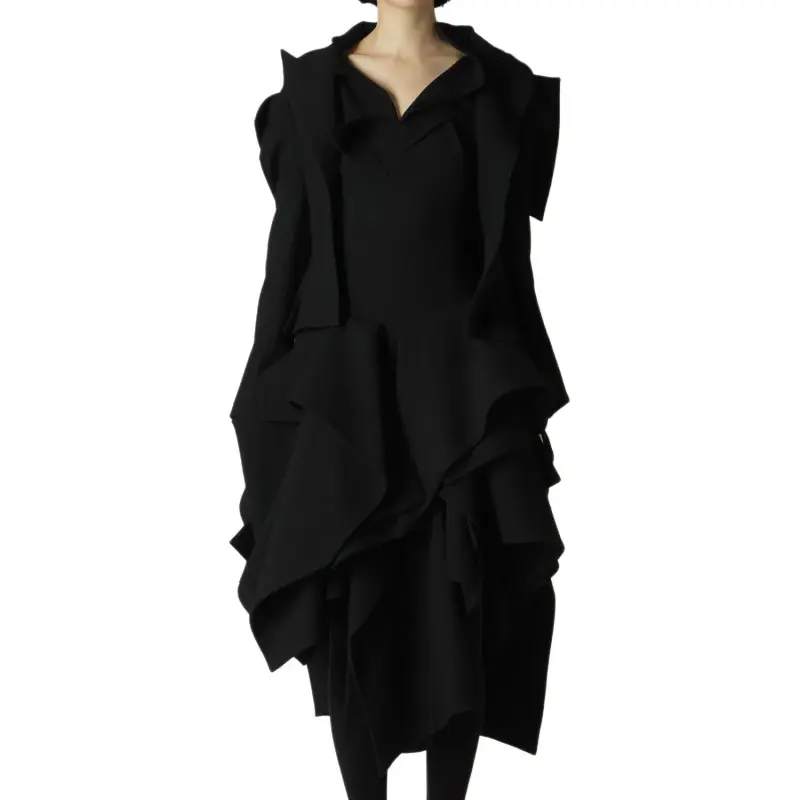 Yohji Yamamoto Draped Coat-6
